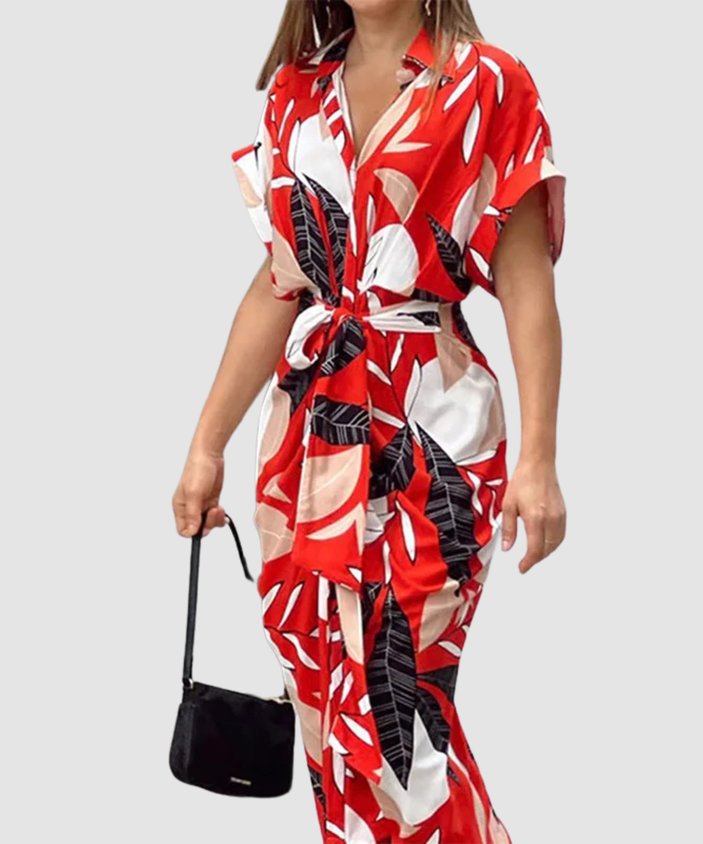 Amalia™ |  Luksusowa sukienka maxi z kopertowym dekoltem