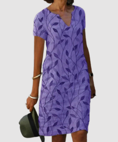 Josette™ |  Elegancka sukienka midi z dekoltem w serek