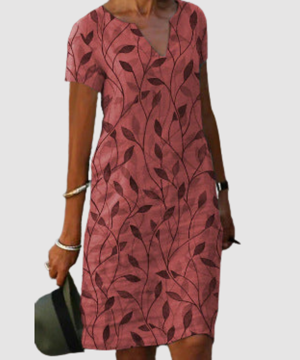 Josette™ |  Elegancka sukienka midi z dekoltem w serek