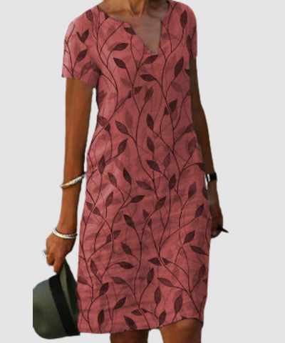 Josette™ |  Elegancka sukienka midi z dekoltem w serek