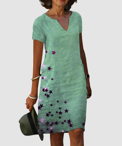 Josette™ |  Elegancka sukienka midi z dekoltem w serek