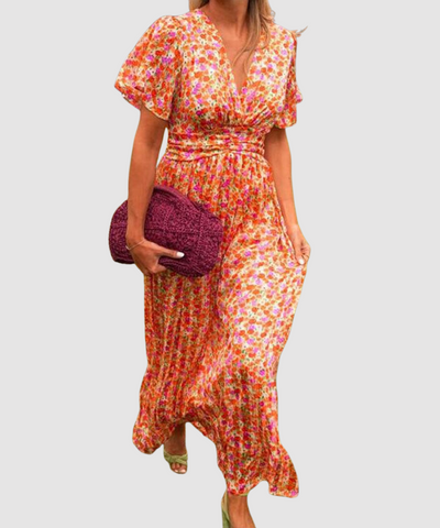 Sandra™ |  Elegancka sukienka maxi z dekoltem w serek