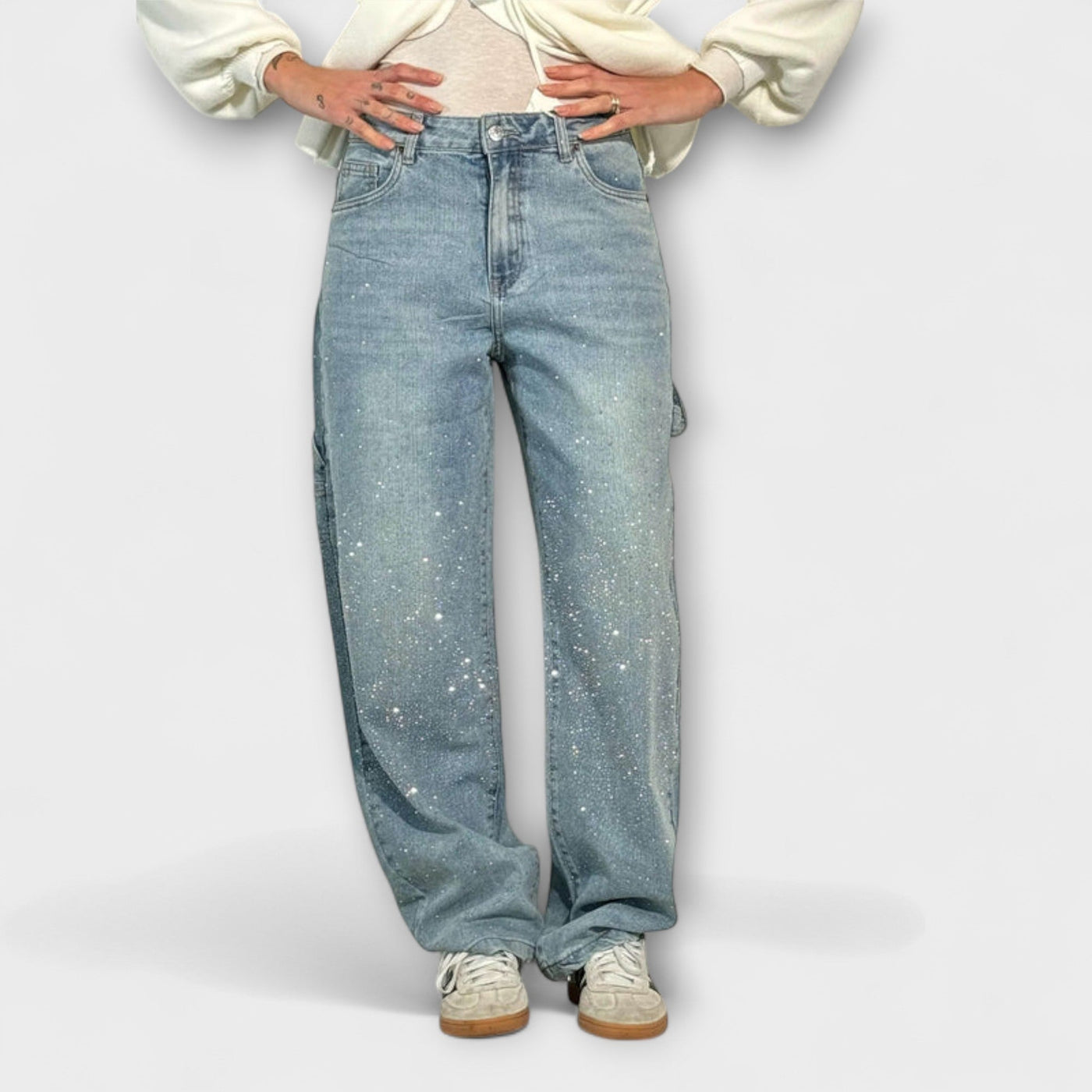 Fable - Shine Denim Jeans im Balloon Carpenter Stil